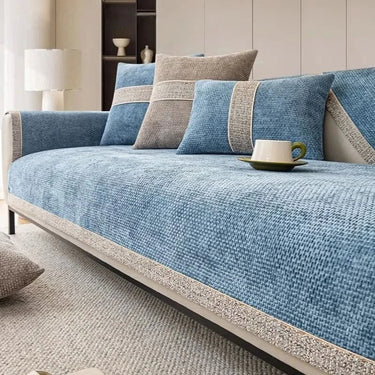 Chenille Sofa Cover With Non-Slip Backing - Image 4