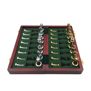 Chess Set With Solid Wood Folding Board And Large Pieces - Image 6