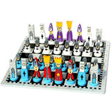 Children's Wooden Chess Set With Doll-Shaped Pieces Solid Puzzle Toy For Kids - Image 1