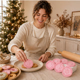 Christmas Cookie Stamp Set 3D Embossing Press For Bakery-Style Cookies 9 Festive Designs - Image 3