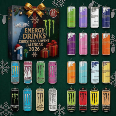 Christmas Energy Drink Advent Calendar With 24 Days Of Surprise Can Designs - Image 1