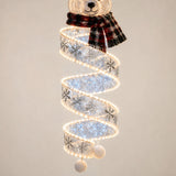 Christmas Hanging LED Spiral Light With Plush Fur Polar Bear Head - Image 8