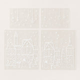 Christmas Window Sticker Set 78-Piece Static Cling Village Decoration With Snowflakes And Stars - Image 8