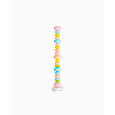 Column Floor Lamp With Stacked Colorful Orbs - Image 1