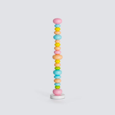 Column Floor Lamp With Stacked Colorful Orbs - Image 7