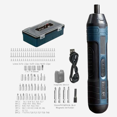 Cordless Electric Screwdriver With 3.6V Lithium Battery USB Rechargeable Ergonomic Grip And Bit - Image 8