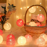 Cotton Ball String Lights With Soft LED Fairy Glow - Image 3