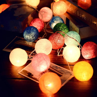 Cotton Ball String Lights With Soft LED Fairy Glow - Image 5