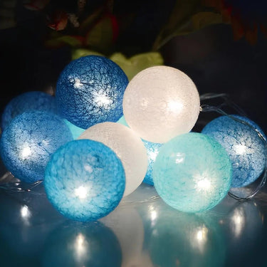 Cotton Ball String Lights With Soft LED Fairy Glow - Image 7