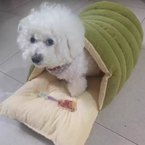 Cozy Cord Pet Cave Bed With Plush Fleece Lining For Cats And Small Dogs - Image 2