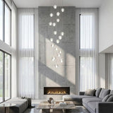 Crystal Glass Bubble Chandelier Modern Foyer Light - Image 2