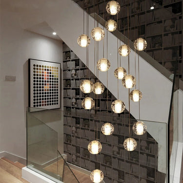 Crystal Glass Bubble Chandelier Modern Foyer Light - Image 5