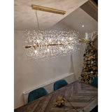 Crystal Linear Chandelier With Branch Design - Image 3