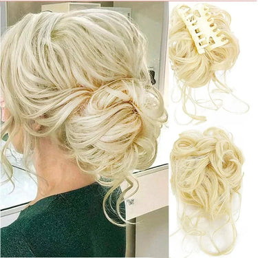 Curly Clip In Hair Bun For Instant Volume With Natural-Looking Curls - Image 17