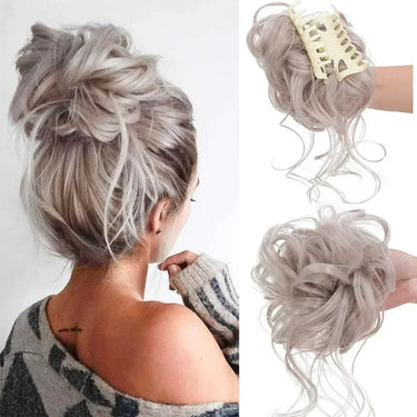 Curly Clip In Hair Bun For Instant Volume With Natural-Looking Curls - Image 16