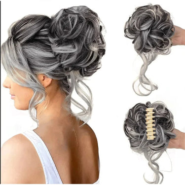 Curly Clip In Hair Bun For Instant Volume With Natural-Looking Curls - Image 5