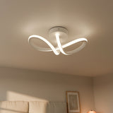 Curved Ceiling Light With Twisted Aluminium Design - Image 1