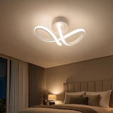 Curved Ceiling Light With Twisted Aluminium Design - Image 2