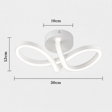 Curved Ceiling Light With Twisted Aluminium Design - Image 3
