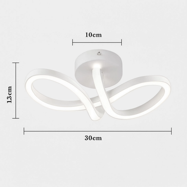 Curved Ceiling Light With Twisted Aluminium Design - Image 3
