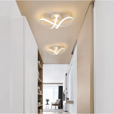 Curved Ceiling Light With Twisted Aluminium Design - Image 4