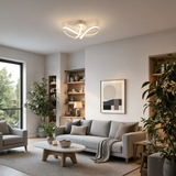 Curved Ceiling Light With Twisted Aluminium Design - Image 7