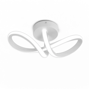 Curved Ceiling Light With Twisted Aluminium Design - Image 8