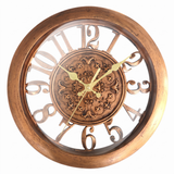 Decorative Wall Clock With Raised Numbers And Ornate Frame - Image 3