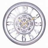 Decorative Wall Clock With Raised Numbers And Ornate Frame - Image 4