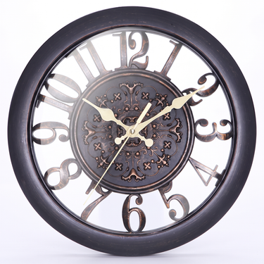 Decorative Wall Clock With Raised Numbers And Ornate Frame - Image 5