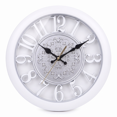 Decorative Wall Clock With Raised Numbers And Ornate Frame - Image 6