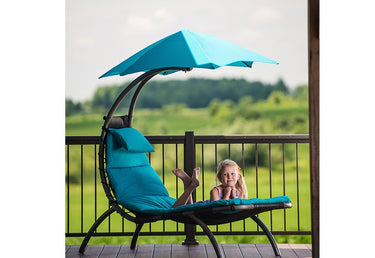 Dream Chair Lounger With Oversized Canopy And Curved Legs For Backyard Relaxation - Image 1