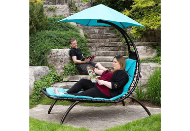 Dream Chair Lounger With Oversized Canopy And Curved Legs For Backyard Relaxation - Image 7