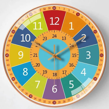 Educational Wall Clock With Color Dial And Battery Operation - Image 2