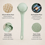 Electric Back Brush With Long Ergonomic Handle Rechargeable Motorized Shower Scrubber - Image 9