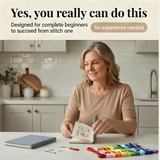 Embroidery Book Set With Step-By-Step Instructions For 106 Stitches And Removable Linen Pages - Image 7