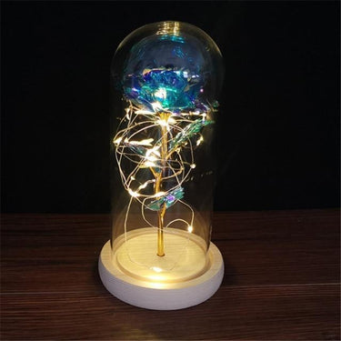 Enchanted Galaxy Rose Glass Dome Lamp With LED Fairy Lights - Image 7