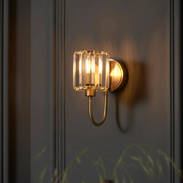 Faceted Glass Single Arm Wall Light - Image 2