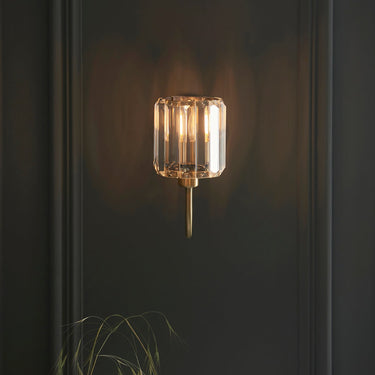 Faceted Glass Single Arm Wall Light - Image 3
