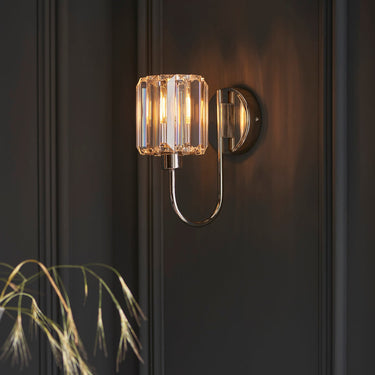 Faceted Glass Single Arm Wall Light - Image 6