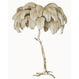 Feather Palm Tree Floor Lamp With Branch-Like Base - Image 1