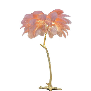 Feather Palm Tree Floor Lamp With Branch-Like Base - Image 10