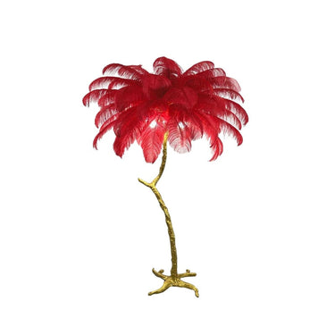 Feather Palm Tree Floor Lamp With Branch-Like Base - Image 12