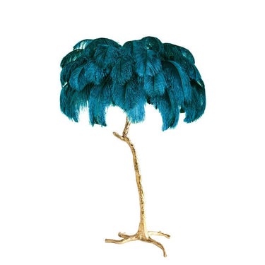 Feather Palm Tree Floor Lamp With Branch-Like Base - Image 3