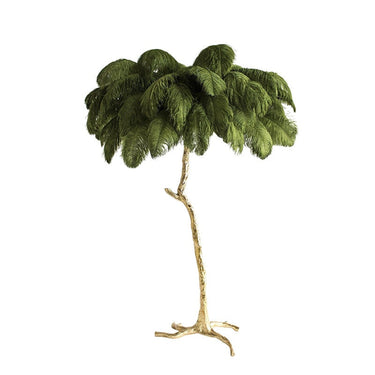 Feather Palm Tree Floor Lamp With Branch-Like Base - Image 4