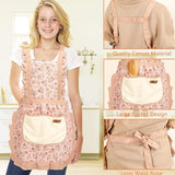 Floral Cooking Apron With Pockets And Adjustable Straps For Home And Restaurant Use - Image 9