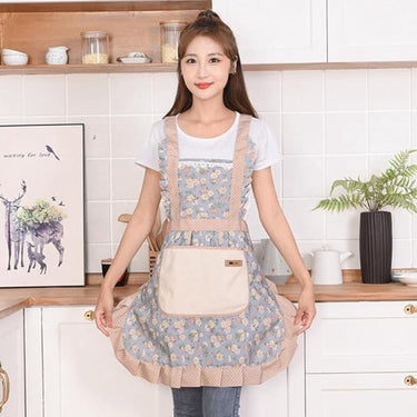 Floral Cooking Apron With Pockets And Adjustable Straps For Home And Restaurant Use - Image 7