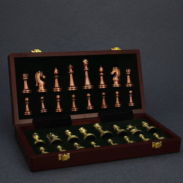 Foldable Portable Chess Set With Alloy Pieces For International Play - Image 2