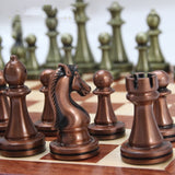Folding Board Metal Alloy Chess Set Educational Competitive Toy - Image 1
