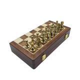 Folding Chess Board Set With Zinc Alloy And Wood Pieces - Image 2